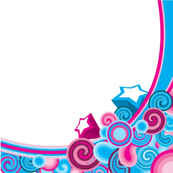 在蓝色和粉红色的吸引力背景 — 图库矢量图片