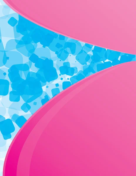 Abstract vector achtergrond in roze en blauwe kleuren — Stockvector