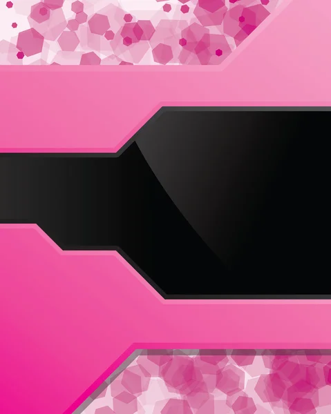 Nero e rosa tech sfondo — Vettoriale Stock