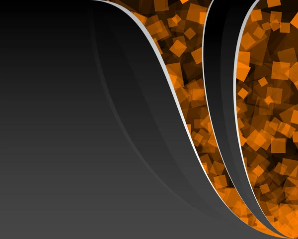 Arrière-plan noir et orange — Image vectorielle