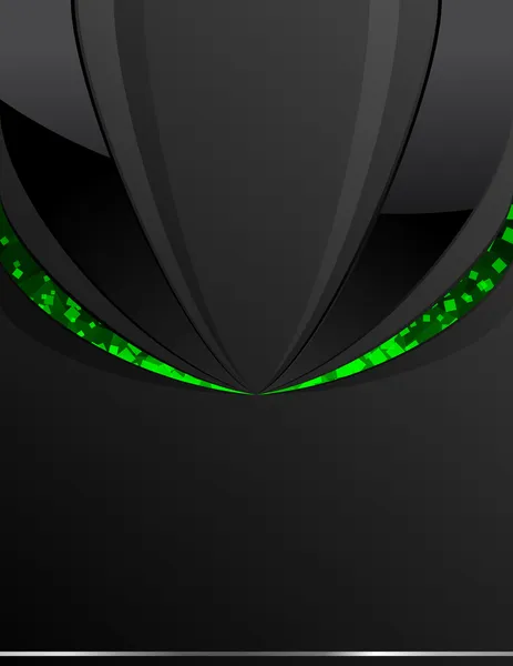 Fond noir et vert — Image vectorielle