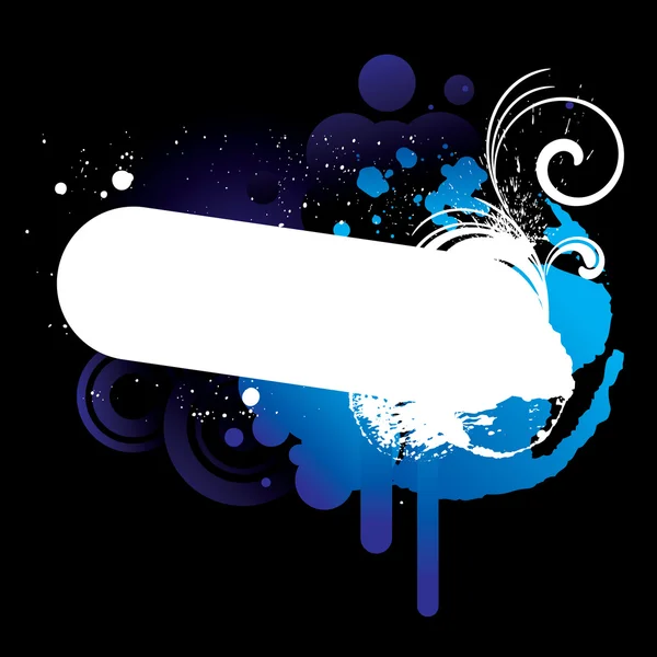 Grunge μπλε και λευκό πλαίσιο — Διανυσματικό Αρχείο