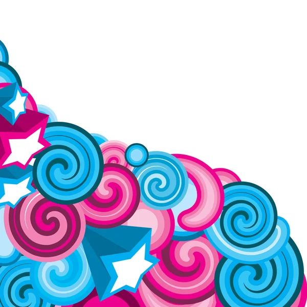 青とピンクの組成 — ストックベクタ