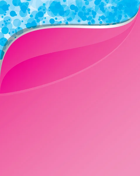 Blauer und pinkfarbener Hintergrund mit Platz für Botschaft — Stockvektor