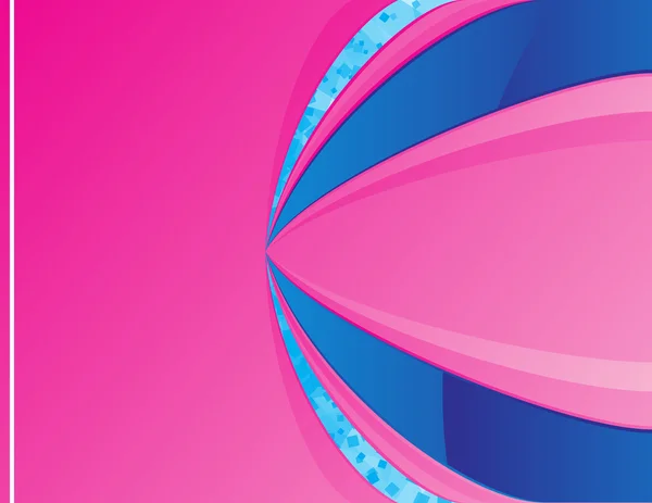 メッセージ用の領域と青とピンクの背景 — ストックベクタ