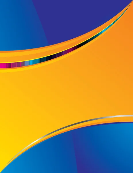 Dos bleu et orange — Image vectorielle