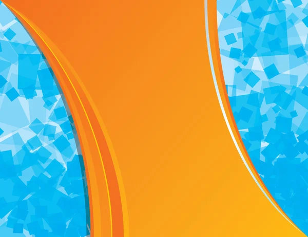 Blauwe en oranje backgdround — Stockvector