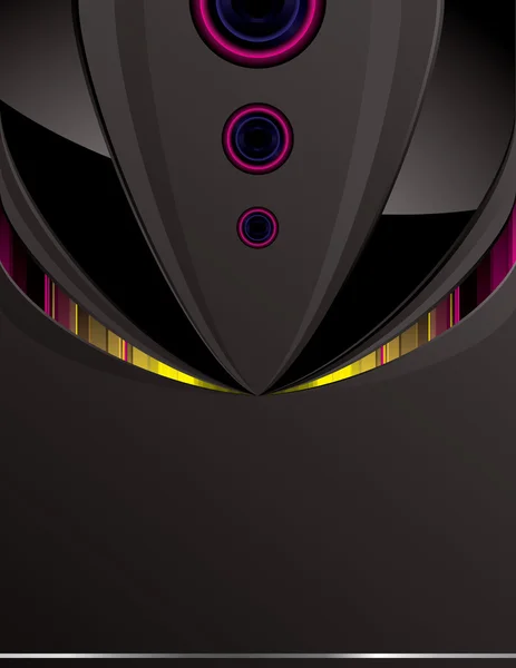 Design de couverture tech noir — Image vectorielle