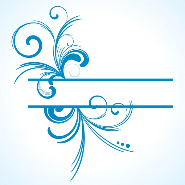 Синій квітковому обрамленні — стоковий вектор