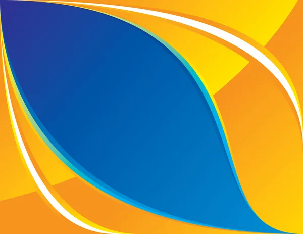 Propre fond bleu et orange — Image vectorielle