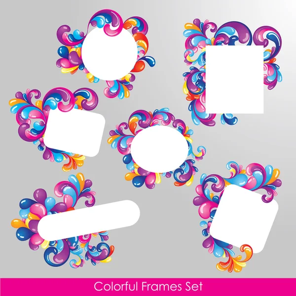 Colorful frames collesction — Stock Vector