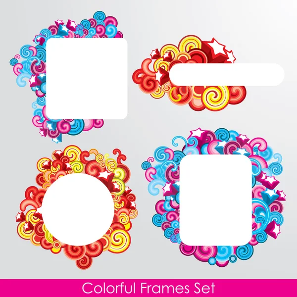 Kleurrijke frames collesction — Stockvector