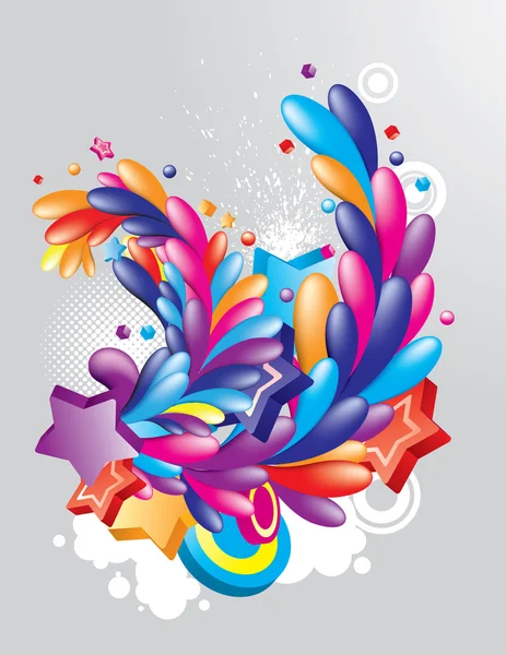 Élément décoratif coloré — Image vectorielle
