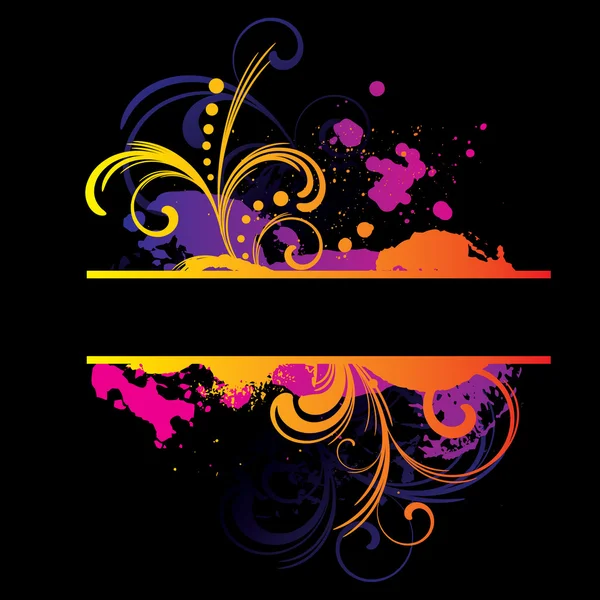 Cadre grunge coloré — Image vectorielle