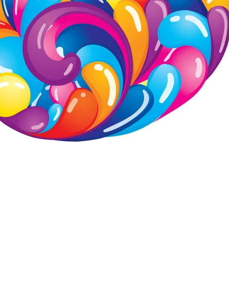 Kleurrijke swirl ontwerp — Stockvector
