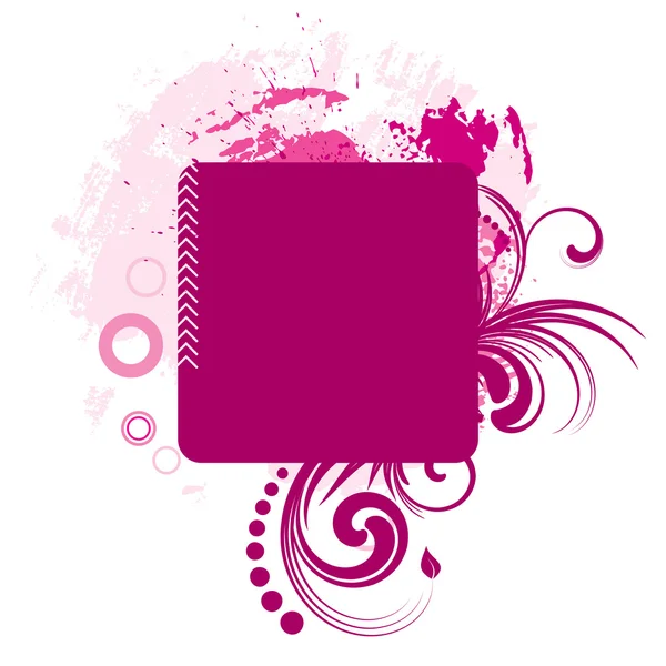 Grunge cadre rose — Image vectorielle