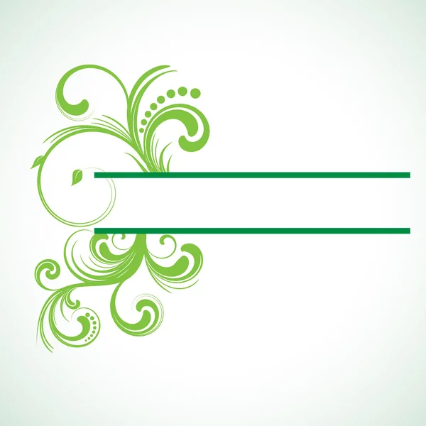 Zöld örvény keret — Stock Vector