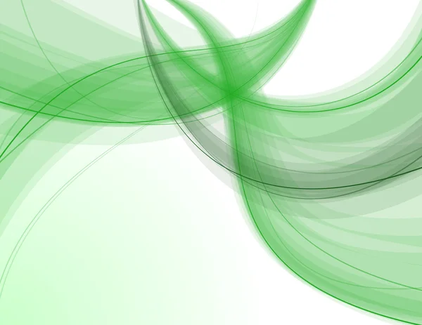 グリーンの透明な波 — ストックベクタ