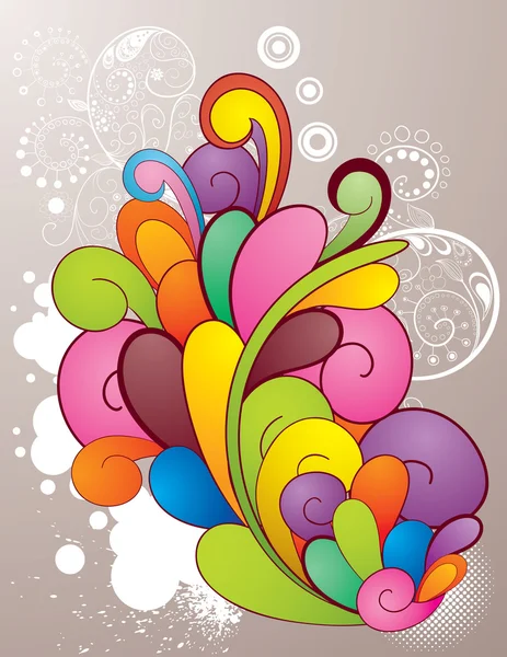 Fond coloré dessiné à la main — Image vectorielle