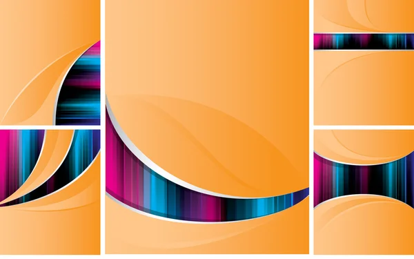 Orange bakgrund samling — Stock vektor