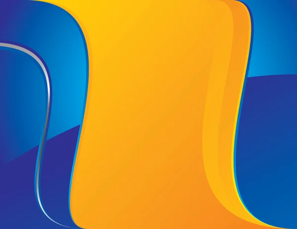 Oranje en blauw cover ontwerp — Stockvector
