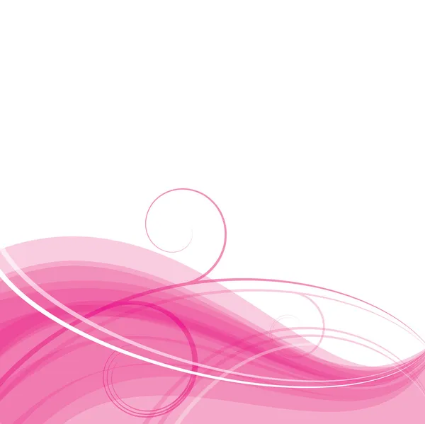 ピンクの花波 — ストックベクタ