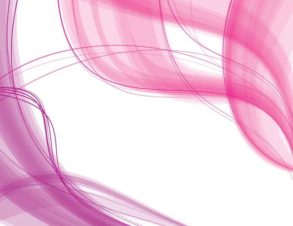 Ondas transparentes rosa y púrpura — Vector de stock