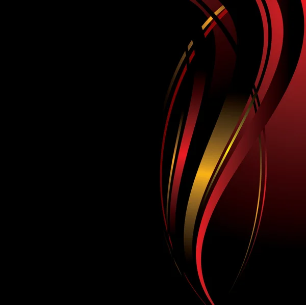 Ruban rouge et noir vague — Image vectorielle