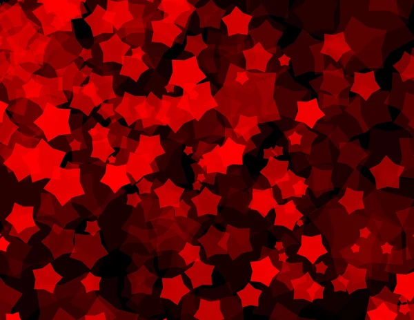 Random şeffaf kırmızı yıldız — Stok Vektör