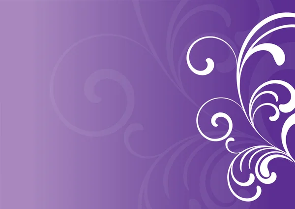 Fond violet avec des éléments floraux — Image vectorielle
