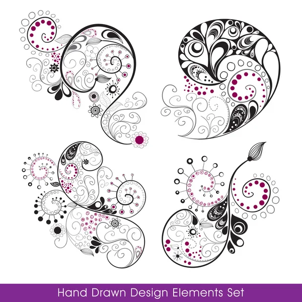 Hand drawn design elements set Royalty Free Stock Vectors