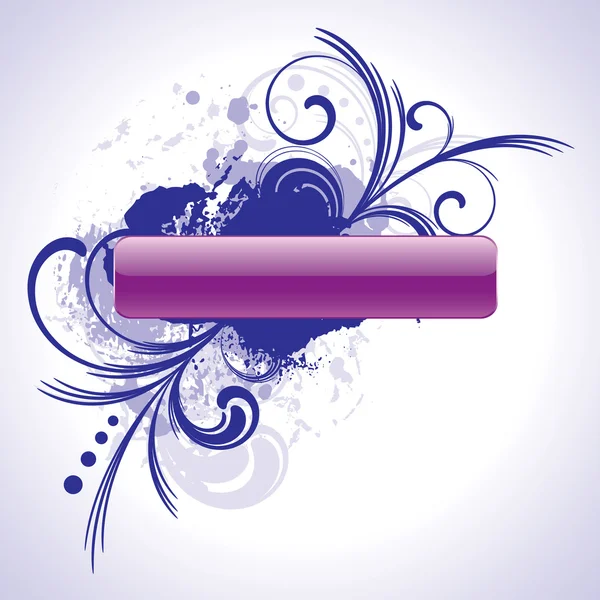 紫色的按钮与花卉装饰品 — 图库矢量图片#