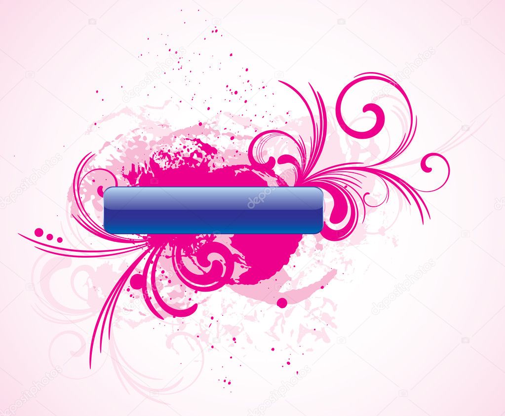 Blue rectangle with pink grunge backround