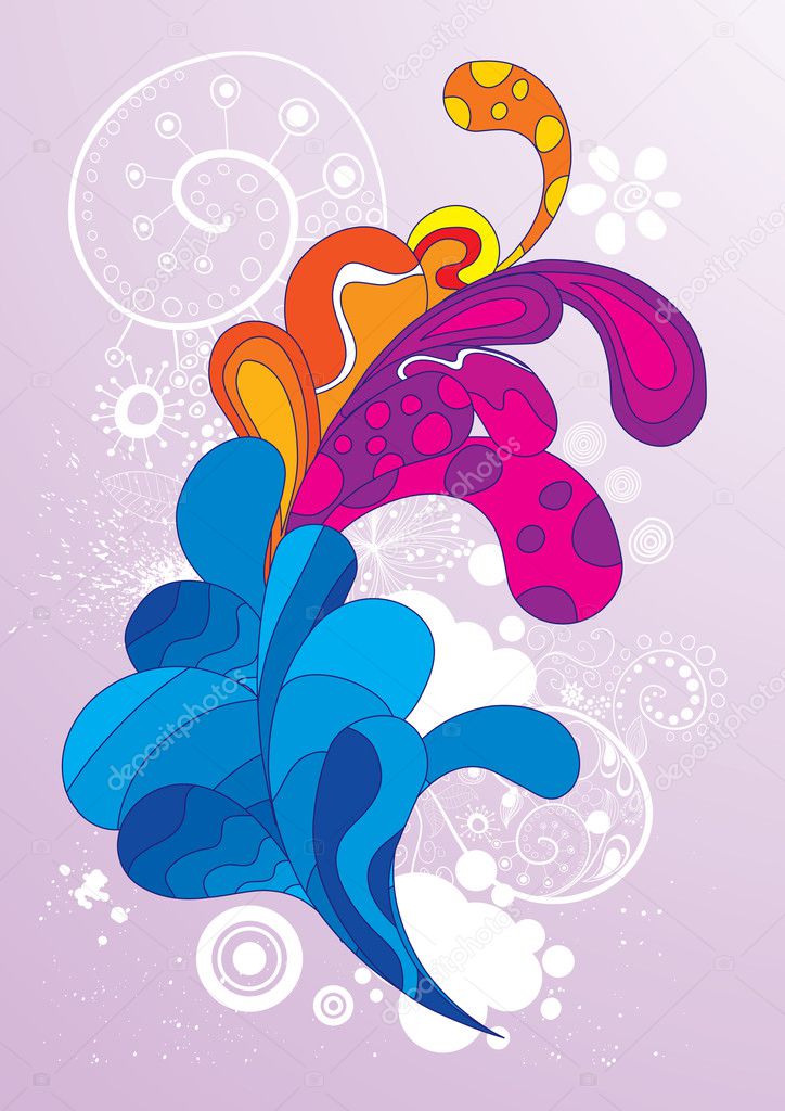 Colorful hand drawn design