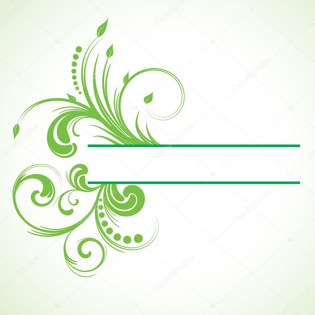 Green swirl frame