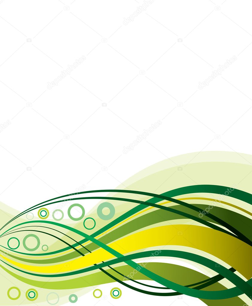 Green ribbon wave