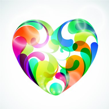 Shiny heart clipart