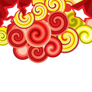 Red and yellow graphic template clipart