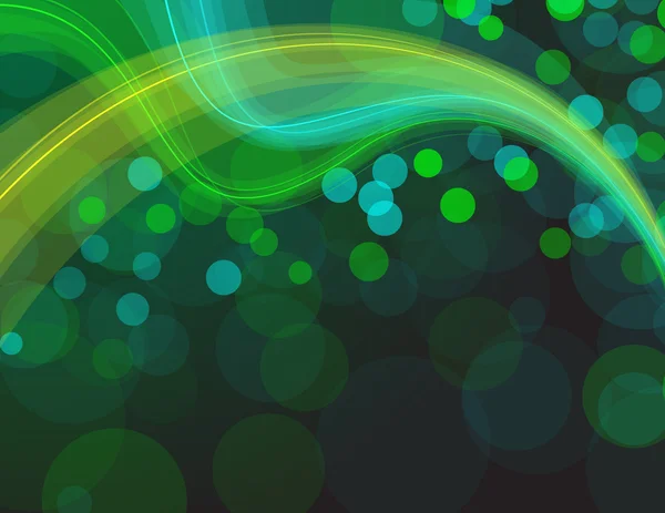 Fond brillant dans les couleurs vert, jaune et bleu — Image vectorielle
