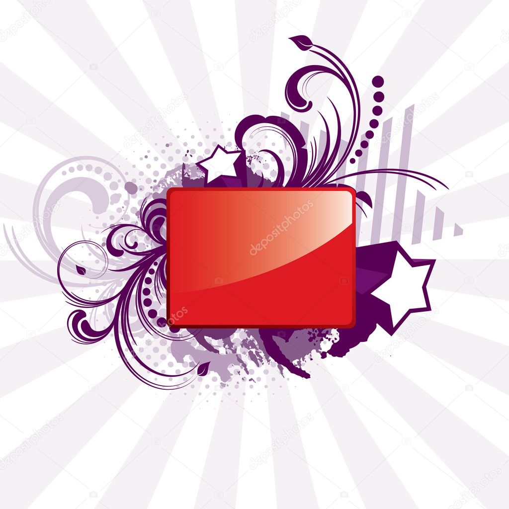 Red glossy rectangle