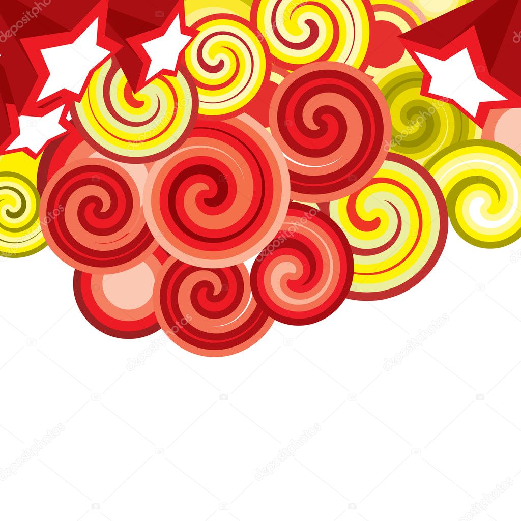 Red and yellow graphic template