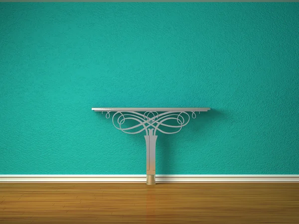 Samotné konzole tabulka v minimalistický interiér — Stock fotografie