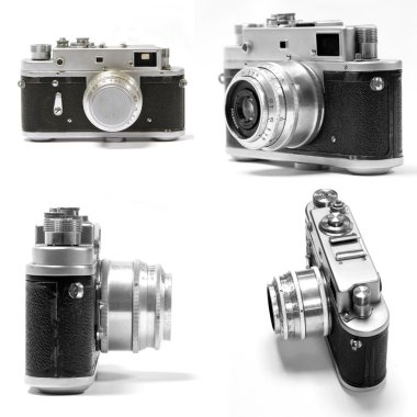 Set of analog photo camera clipart