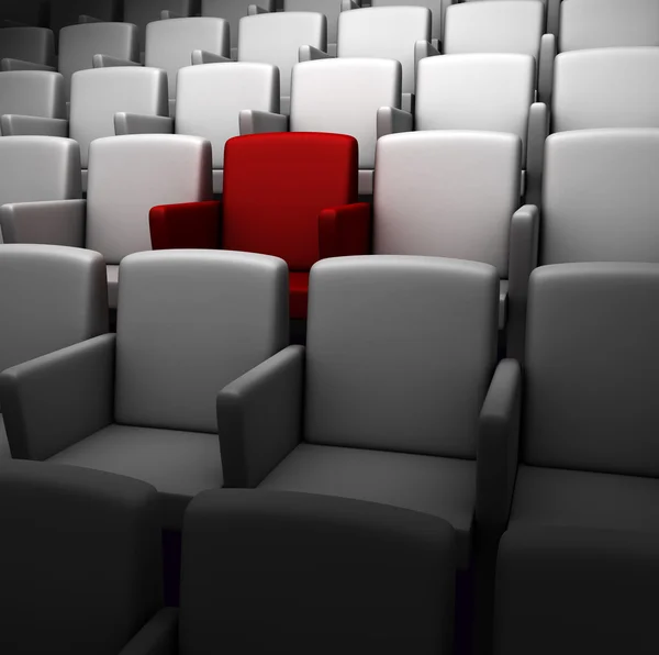 El auditorio con un asiento reservado — Foto de Stock