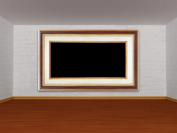 Sala de la galería con marco de imagen —  Fotos de Stock