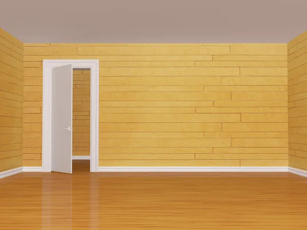 Açık kapısı olan boş bir oda — Stok fotoğraf