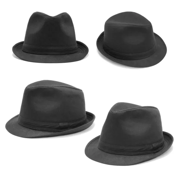 Zestaw czarnych kapeluszy — Zdjęcie stockowe
