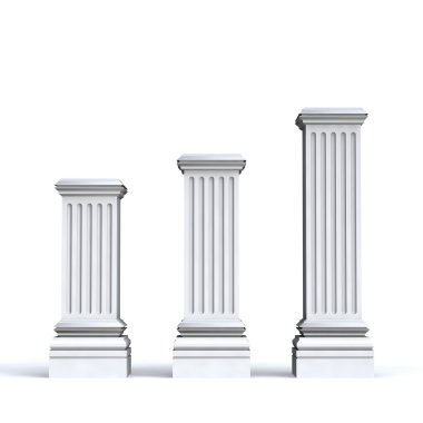 Three pedestals clipart