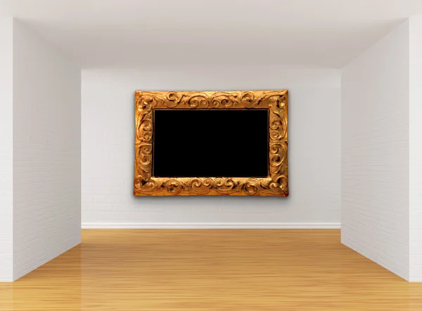 Empty room with picture frame — Stockfoto