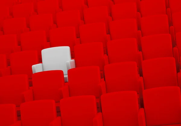 The auditorium with one reserved seat — Stock Photo, Image